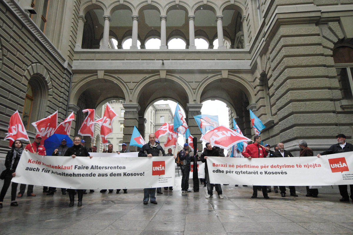 Wiederholt hat die Unia an den Bundesrat und das Parlament appelliert, endlich ein Abkommen mit Kosova abzuschliessen. 