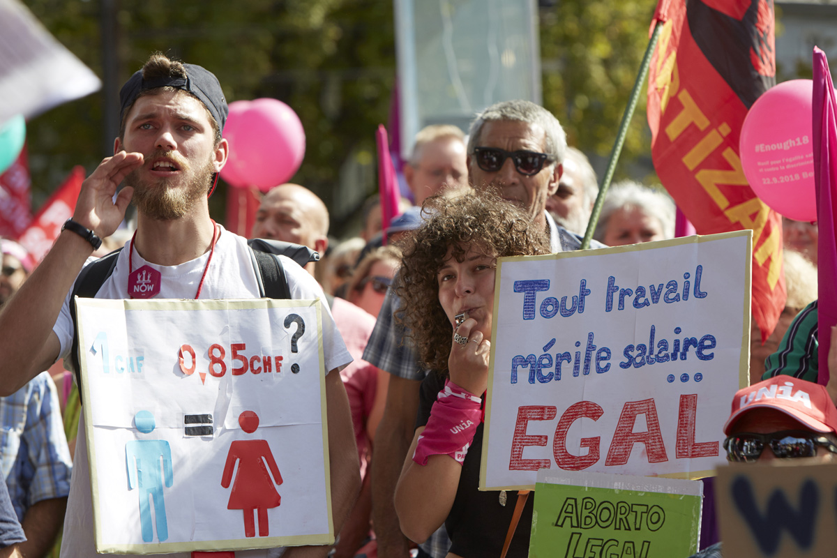 Uno dei tanti uomini presenti alla manifestazione nazionale