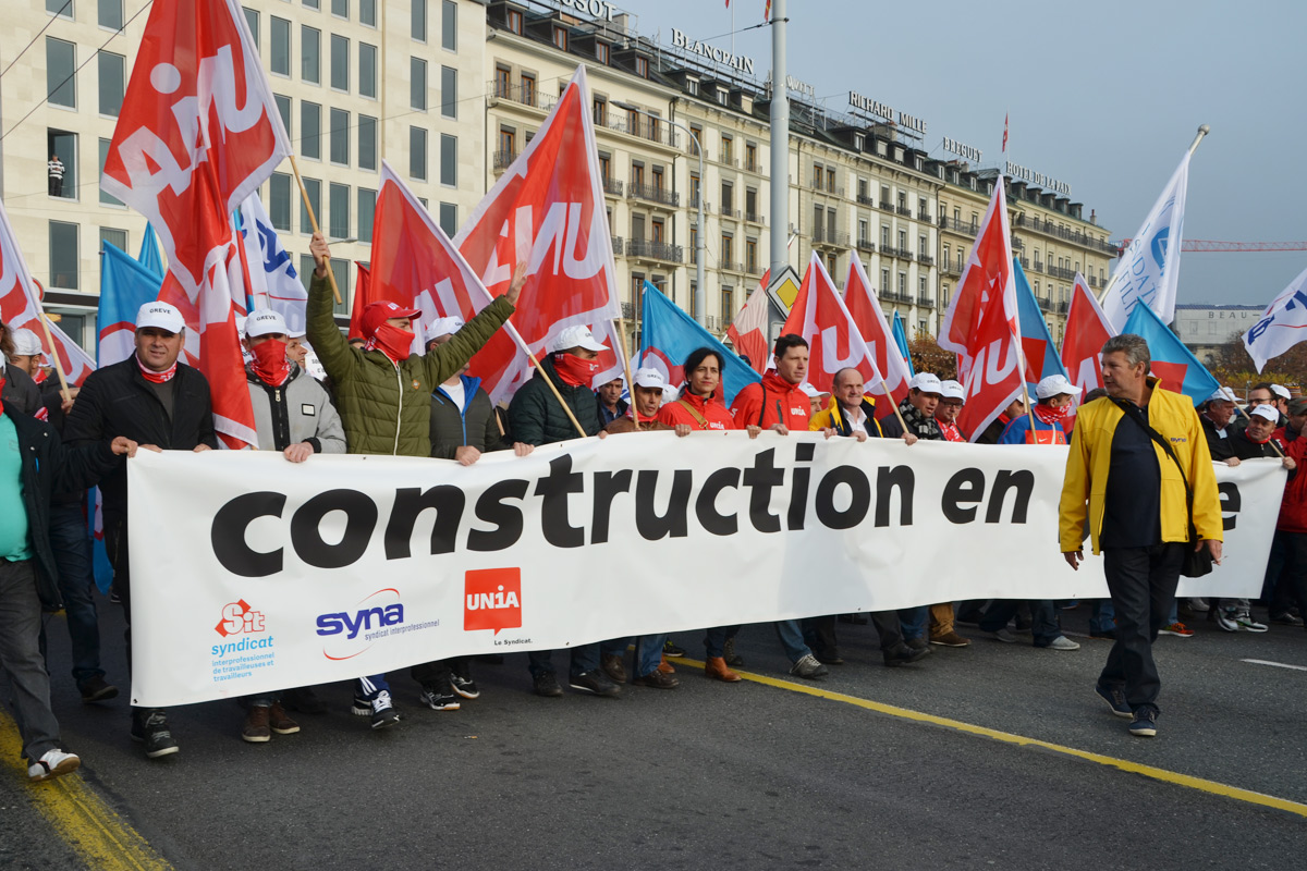 Les maçons romands se battent pour la retraite à 60 ans