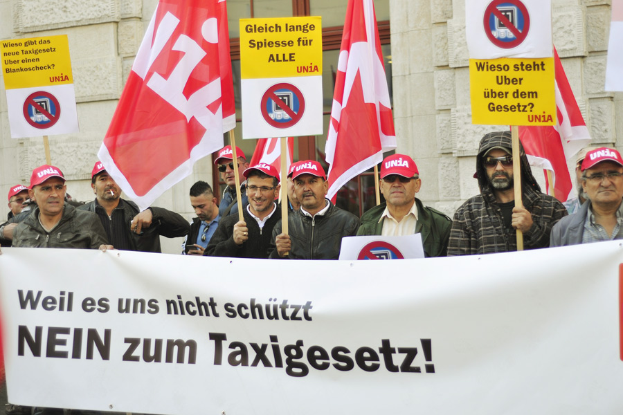 Die Basler Taxi-Fahrer/innen verlangen gleich lange Spiesse für alle