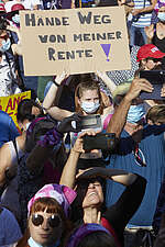 Demo gegen die Rentenreform