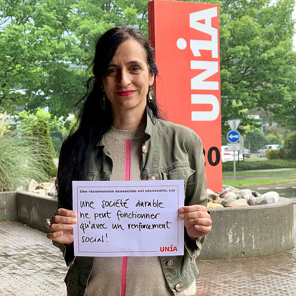 Vania Alleva, présidente d'Unia