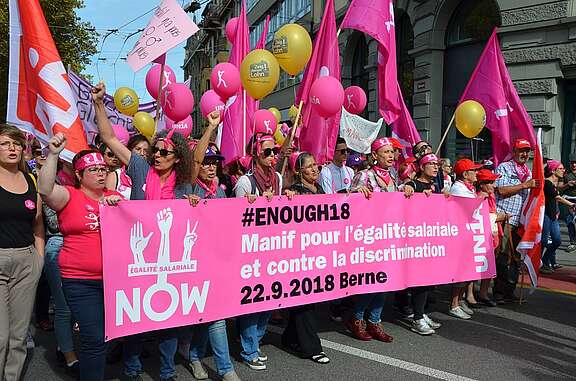 Manifestation avec banderole