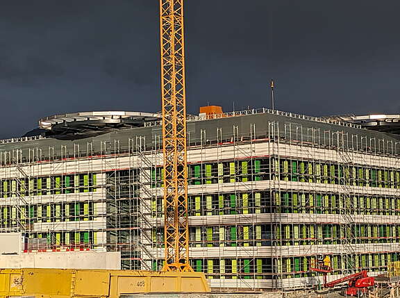 Baustelle des Walliser Spitals