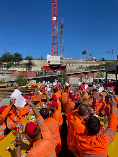 Votazione in un cantiere