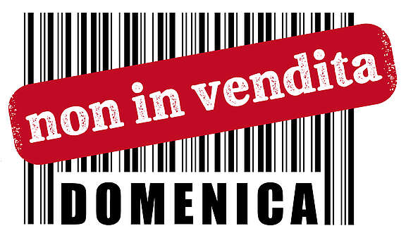 Domenica non in vendita. Logo della campagna