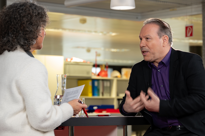 Yves Defferrard et Virginie Pilault lors de l’enregistrement d’Industrie News.