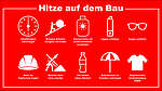 Infografik Schutz bei Hitze auf dem Bau