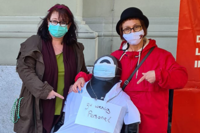 Aktion mit Pflegenden in Bern