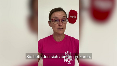 Videostatement der Branchenverantwortlichen Hauswirtschaft Unia, Yolande Peisl 