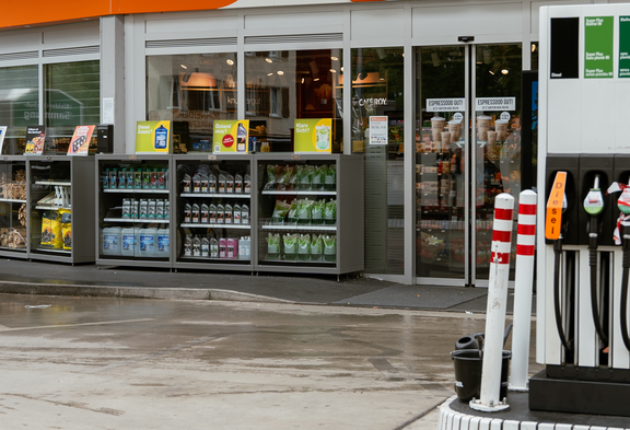 Station-service avec shop