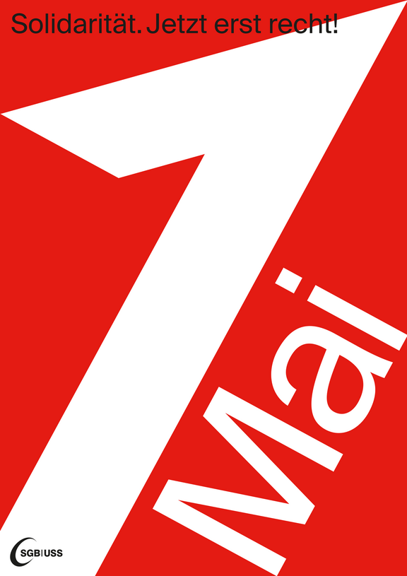1.-Mai-Plakat: Solidarität. Jetzt erst recht!