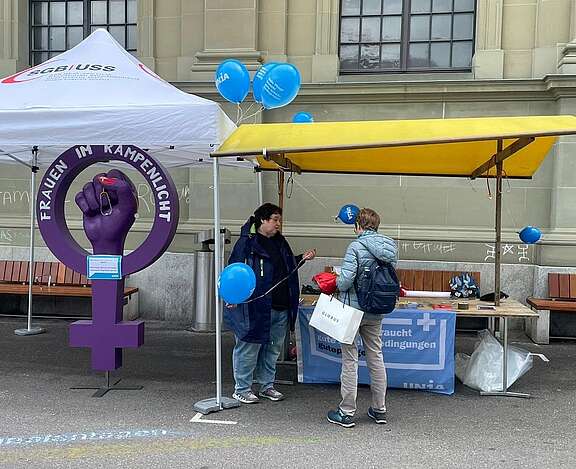 Informationsstand am Tag der Pflege