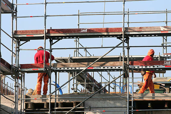 Les échafaudages au travail