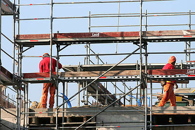 Les échafaudages au travail