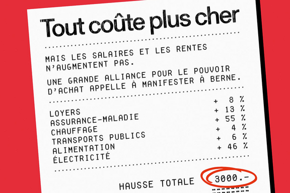 Ticket de caisse avec l'inscription: Tout coûte plus cher