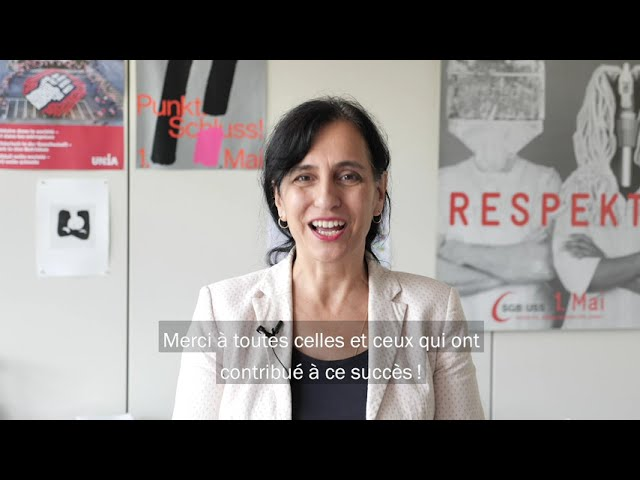 Vania Alleva, présidente du syndicat Unia, commente la votation sur l'initiative de résiliation de l'UDC