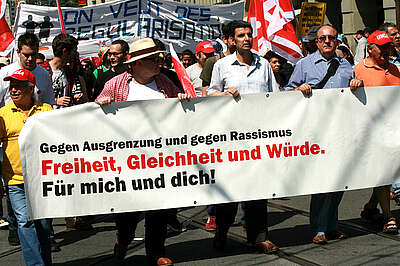 Demonstration gegen gegen Rassismus und Ausgrenzung