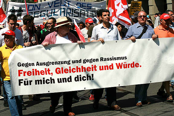 Demonstration gegen gegen Rassismus und Ausgrenzung