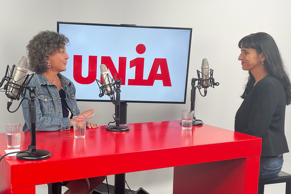 Virginie Pilault et Vania Alleva sur le plateau du podcast Industrie News