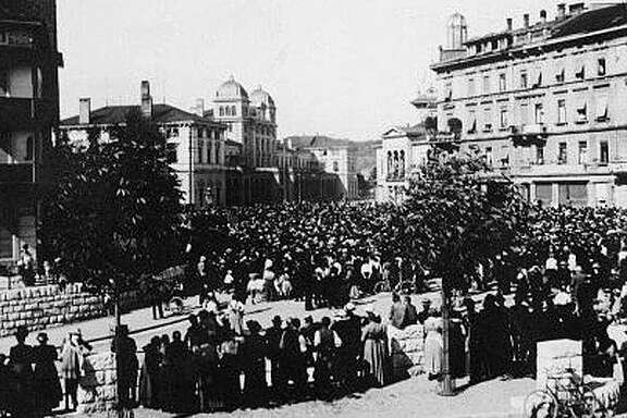 Photo de mobilisation de la grève générale