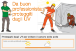 Flyer: Da buon professionista: proteggiti dagli UV