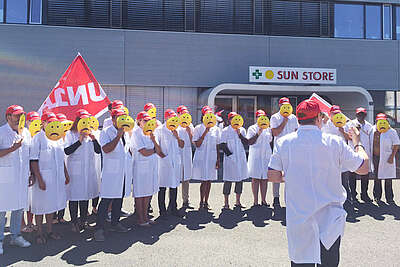 Die Beschäftigten fordern einen verbindlichen Fahrplan für Sozialplanverhandlungen zwischen der Unia und der GaleniCare. 