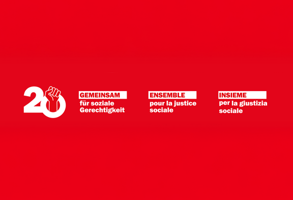 Logo del Congresso Unia 2025: «Insieme per la giustizia sociale»