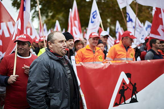 Bauarbeiter bei deiner Demo