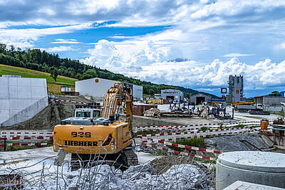 cavatore in un cantiere