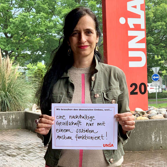 Vania Alleva mit ihrem Bild für die #UniaChallenge