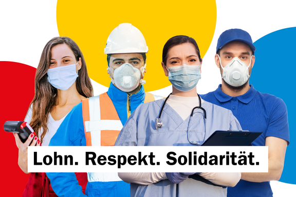 Menschen in Berufskleidern