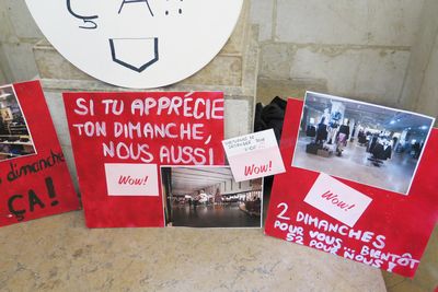 Pancartes pour le repos dominical