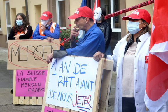 Grévistes à Yverdon