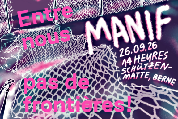 Logo de la manifestation «Entre nous pas de frontières!»