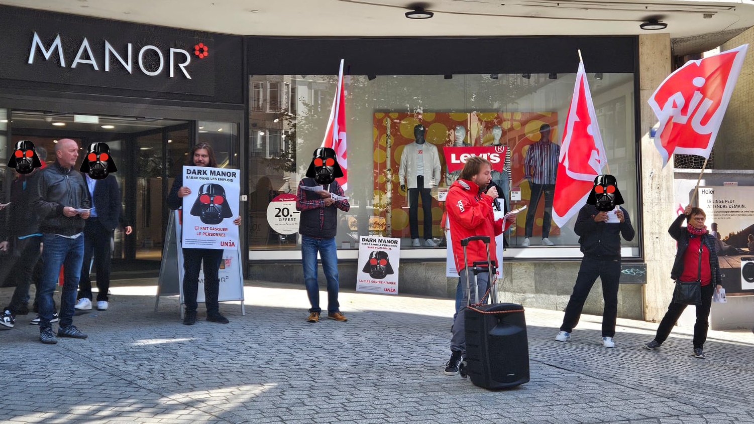 Protestaktion vor einer Manor-Filiale in Lausanne am 14. September 