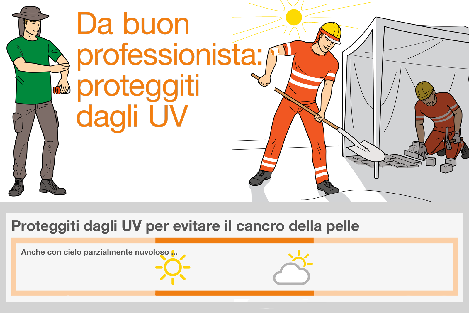 Flyer: Da buon professionista: proteggiti dagli UV