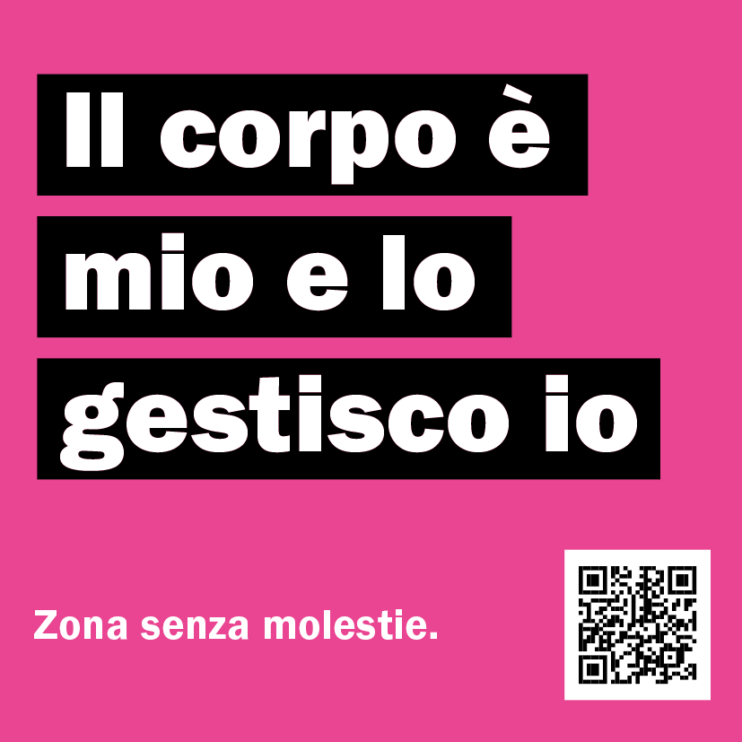 Adesivo: «Il corpo è mio e lo gestisco io»
