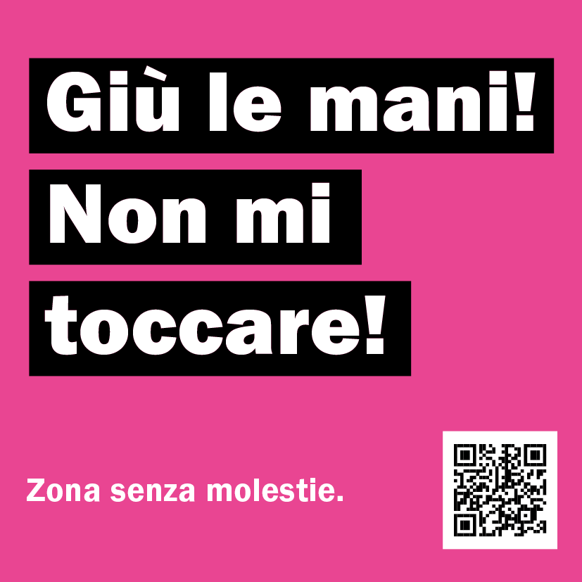 Adesivo: «Giù le mani! Non mi toccare!»