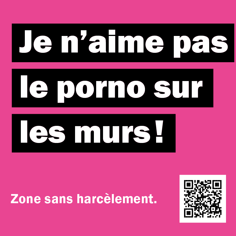 Autocollant: «Je n'aime pas le porno sur les murs!»